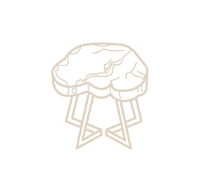 Кофейный стол из окаменелого дерева